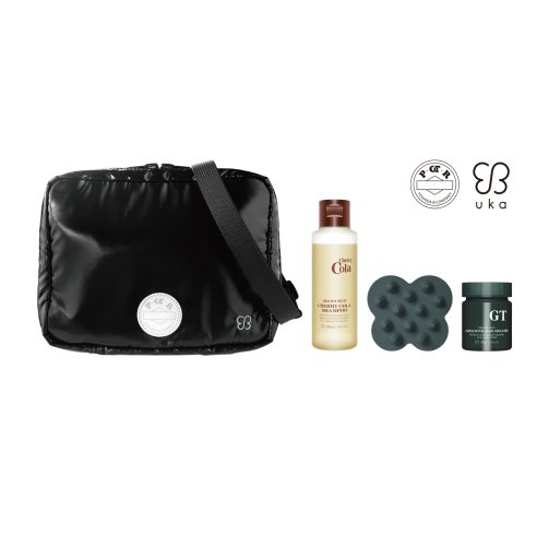 ukaとPOTRがコラボレーション。POTRオリジナルのポーチとuka for MEN GROOMING SERIESがセットになって4月16日（土）限定発売。
